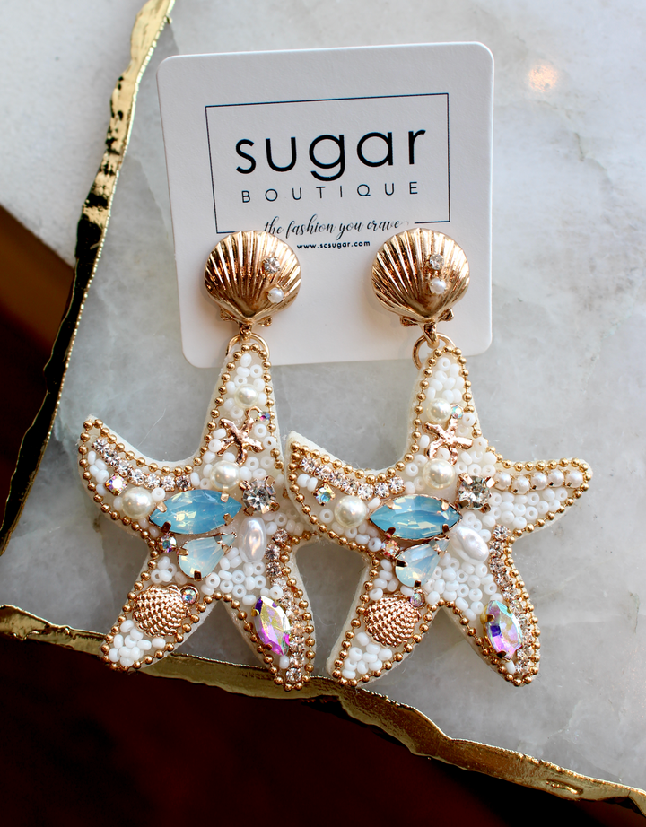 Shimmering Sea Star Earrings