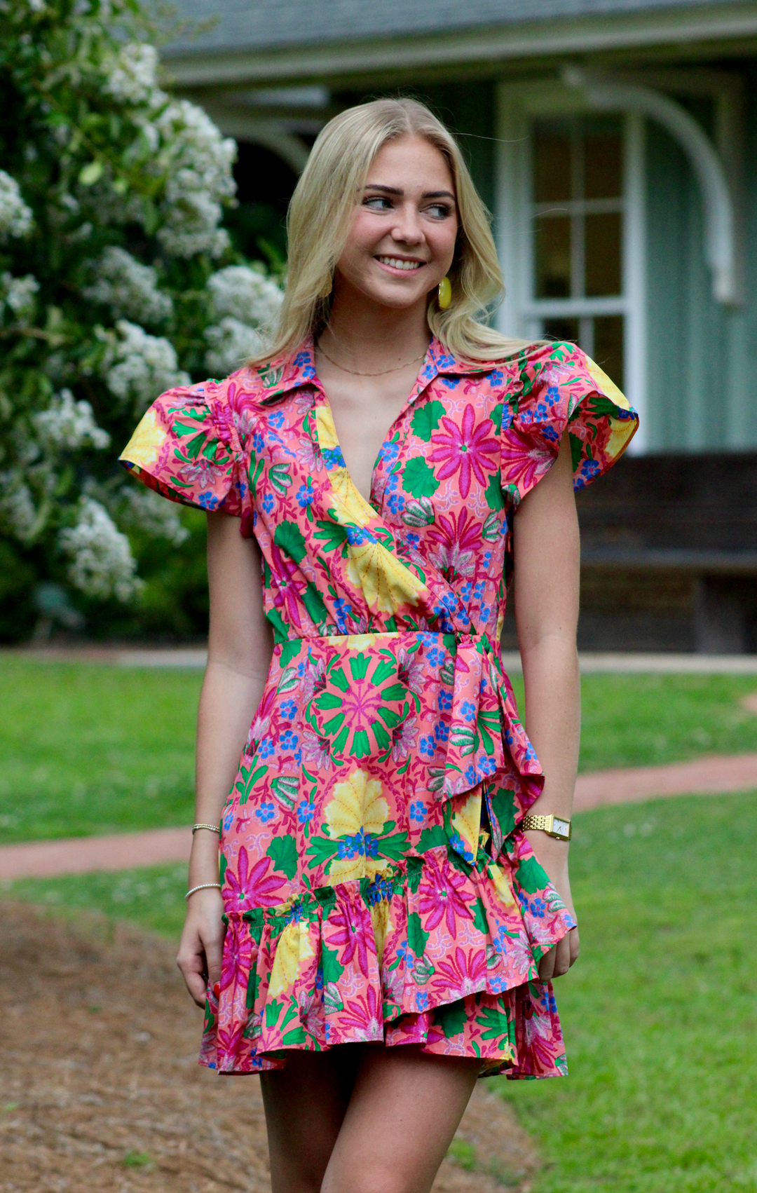 Azalea Ruffle Wrap Dress