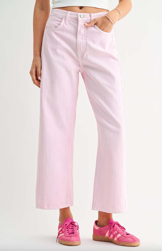 Barrel Twist Jeans | Light Pink