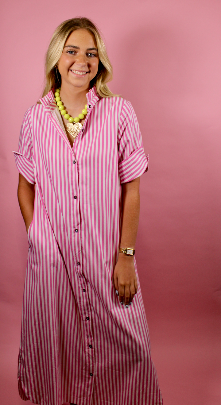 Pink Avenue Stripe Maxi Dress