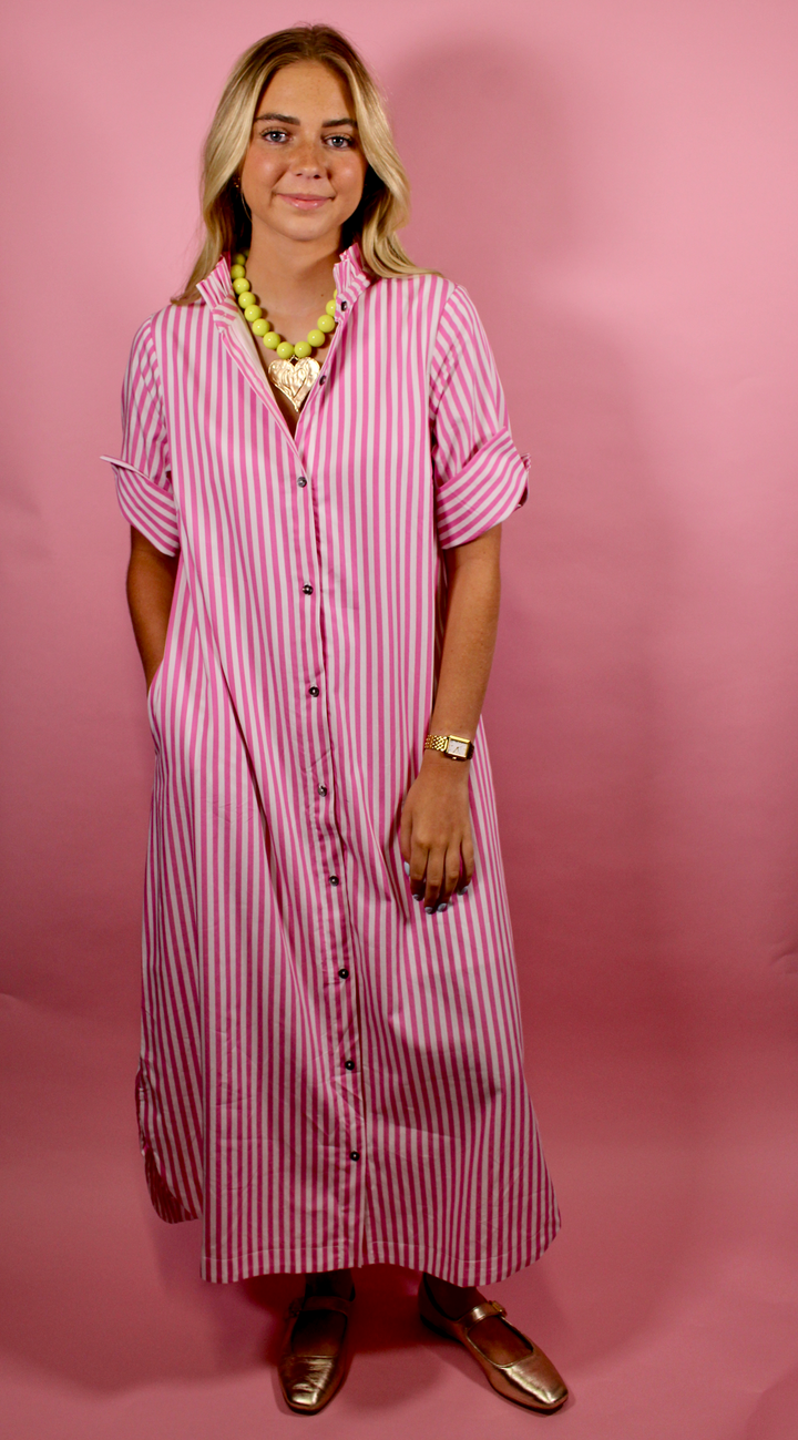 Pink Avenue Stripe Maxi Dress