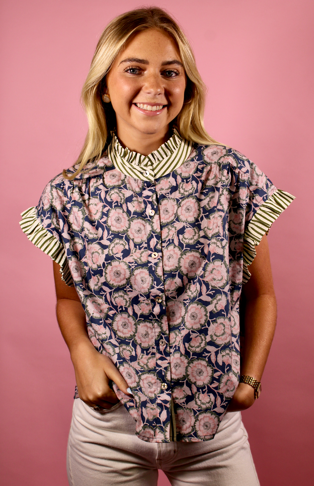 Saylor Contrast Blouse