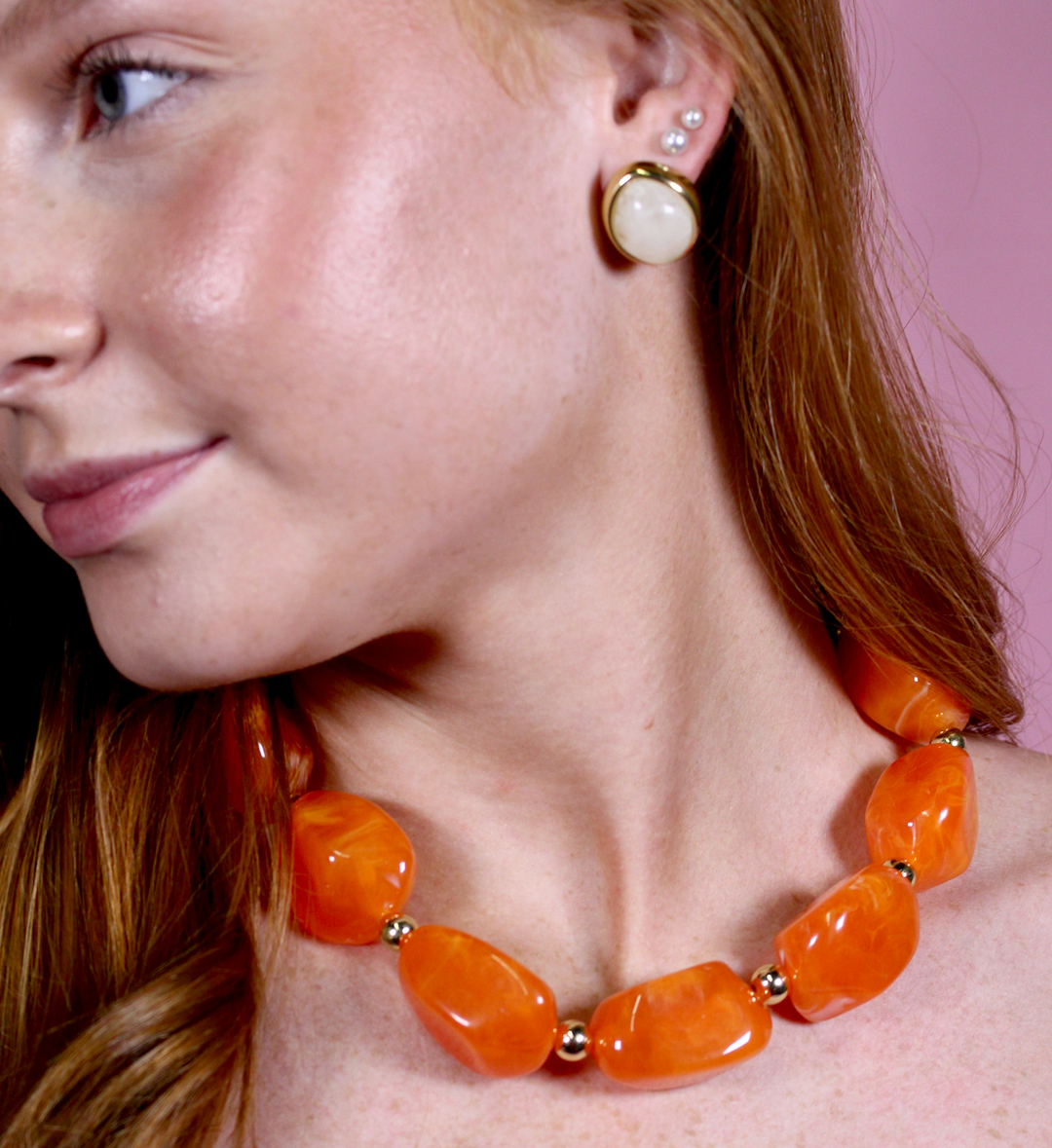 Sea Nugget Necklace | Tangerine