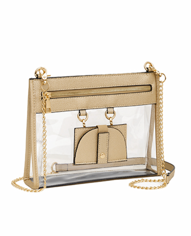 Gameday Clear Chain Crossbody | Gold