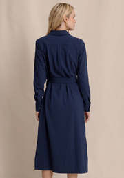 Trista Textured Midi Shirt Dress | Dress Blue