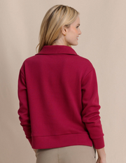 Tonya Button Mock Pullover | Carolina Plum