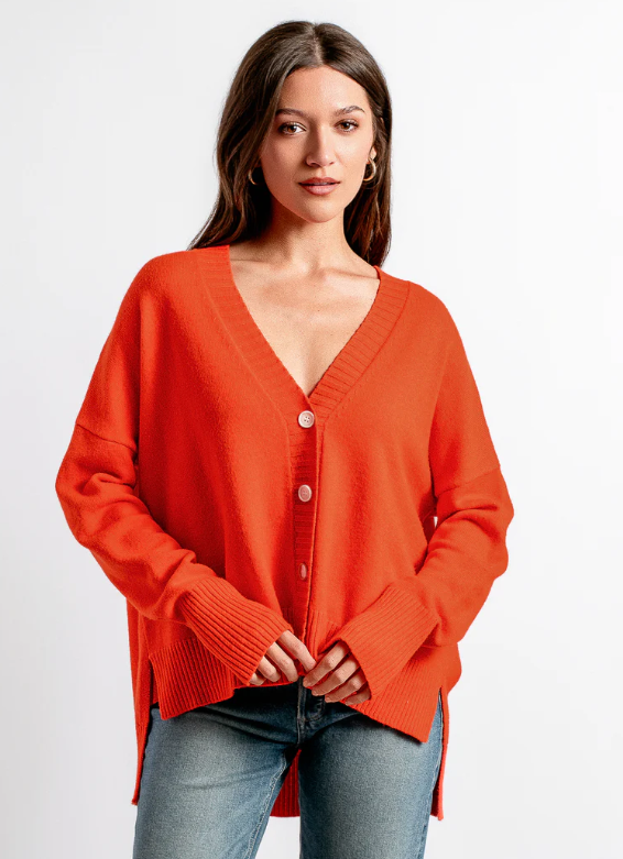 Gwyneth Cardigan | Orange Flame