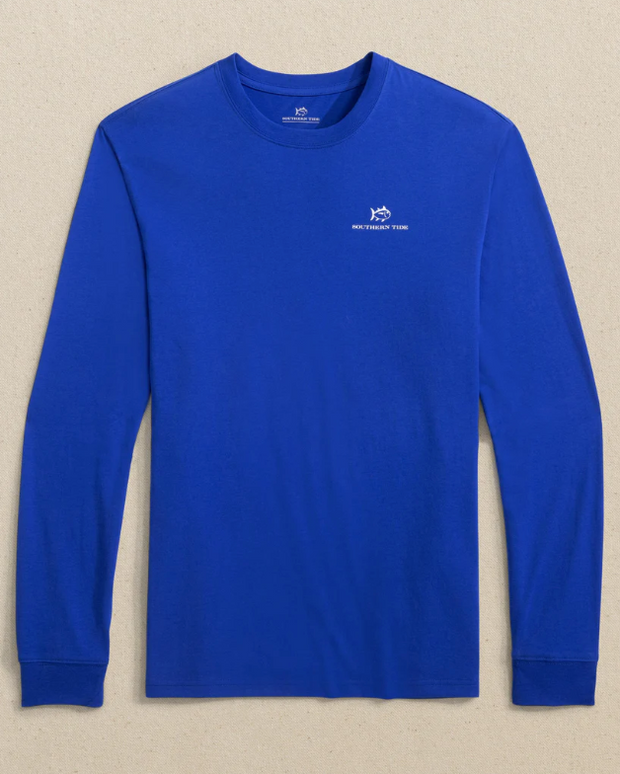 Skipjack Long Sleeve Lights Tee | Dress Blue