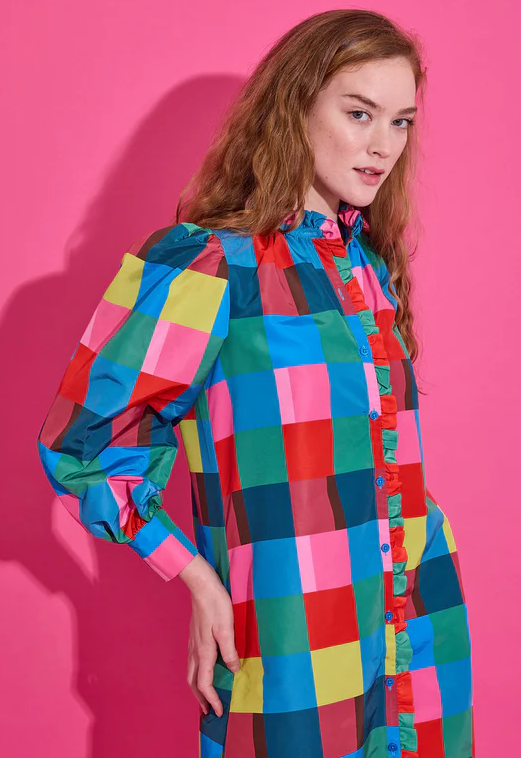 Nora Dress | Holiday Check - M, L