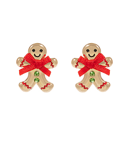 Gingerbread Man Stud Earring