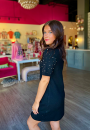 Pop of Studs Sweater Dress