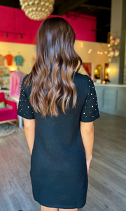 Pop of Studs Sweater Dress