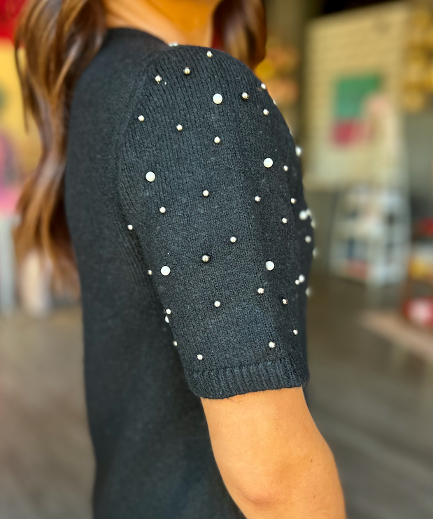 Pop of Studs Sweater Dress