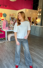 All That Glitters Wide Leg Denim