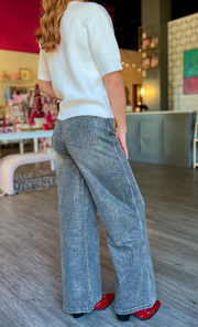 All That Glitters Wide Leg Denim