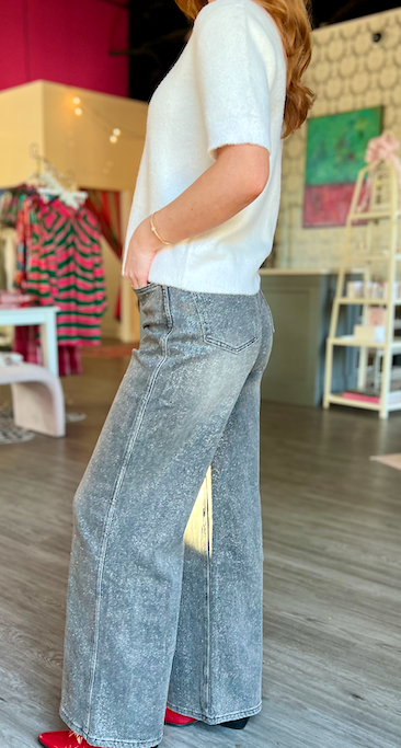 All That Glitters Wide Leg Denim