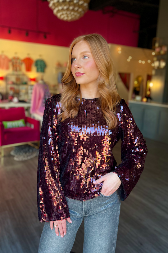 Bordeaux Disco Top