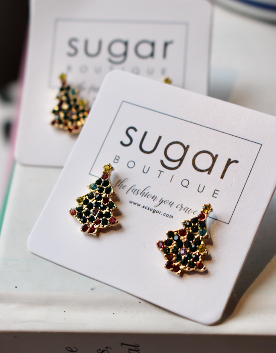 Dainty Jeweled Tree Stud