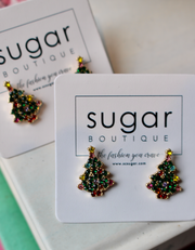 Dainty Jeweled Tree Stud