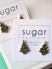 Dainty Jeweled Tree Stud