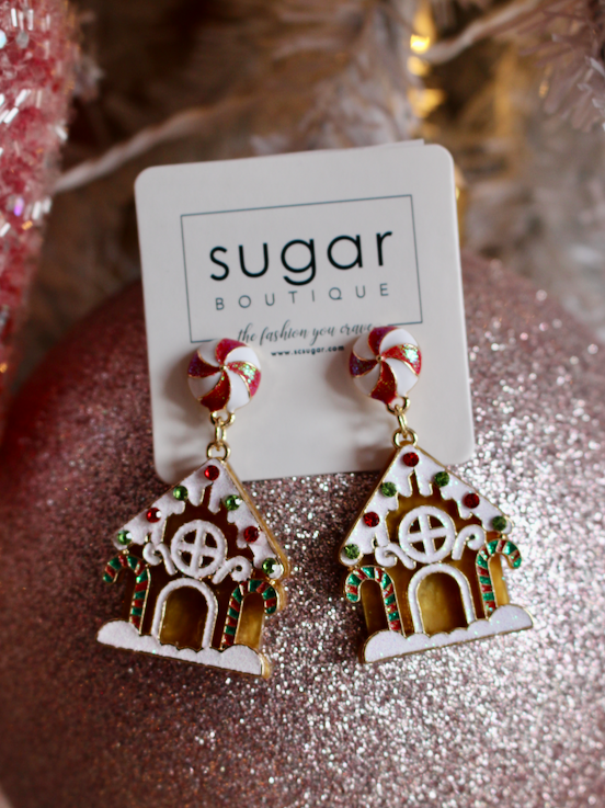 Gingerbread House Earring