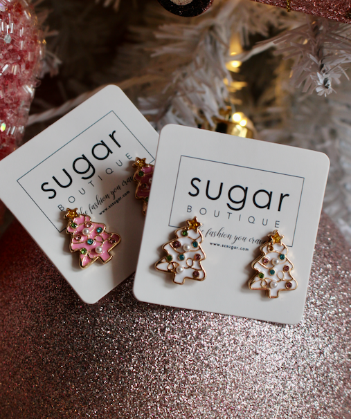 Tiny Christmas Tree Stud