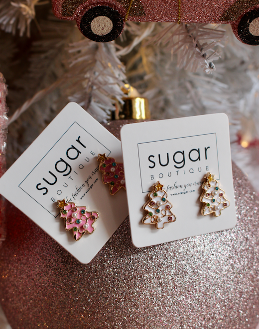 Tiny Christmas Tree Stud