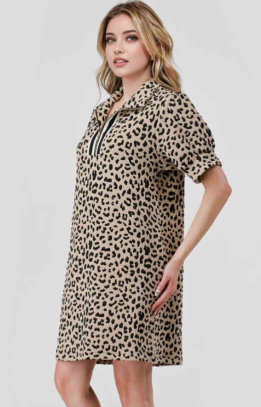 Zadie Zip Dress | Leopard
