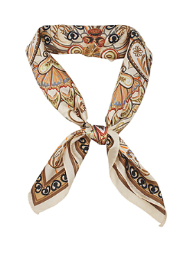 Round Here Scarf | Ivory Paisley
