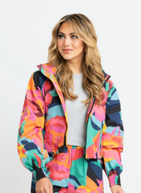 Bold Blooms Active Jacket