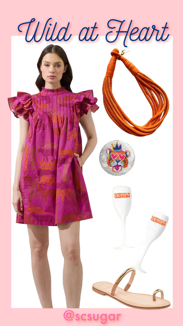 Wild at Heart Flutter Sleeve Dress