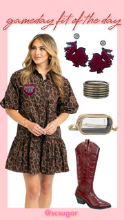 Sandi Ruffle Leopard Dress
