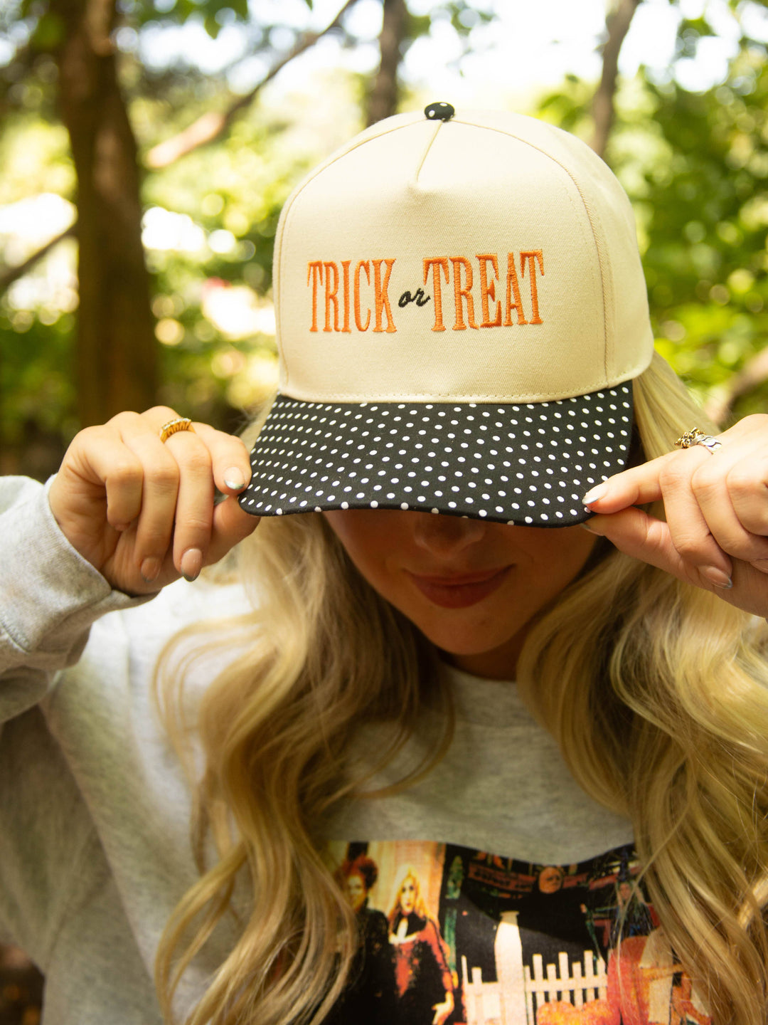 Trick or Treat Polka Dot Trucker Hat
