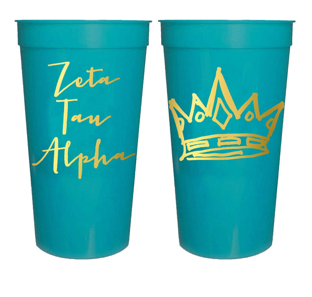 Sorority Printed Stadium Cup: Zeta Tau Alpha