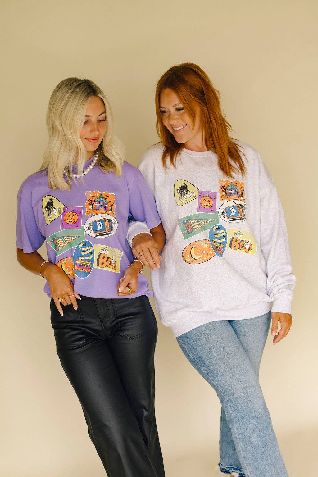 90s Halloween Vintage Sticker Graphic Tee
