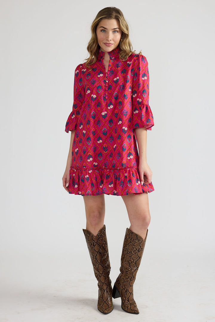 Chelsea Dress | Fuchsia Lattice