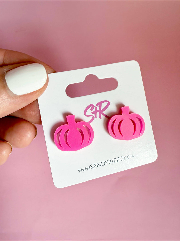 Hot Pink Pumpkin Stud