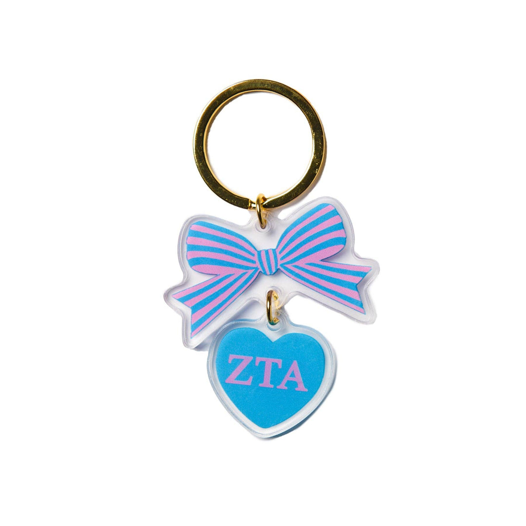 Sorority BOW-DACIOUS Keychain: Zeta Tau Alpha