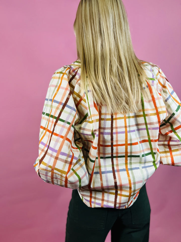 Falling for Plaid Blouse