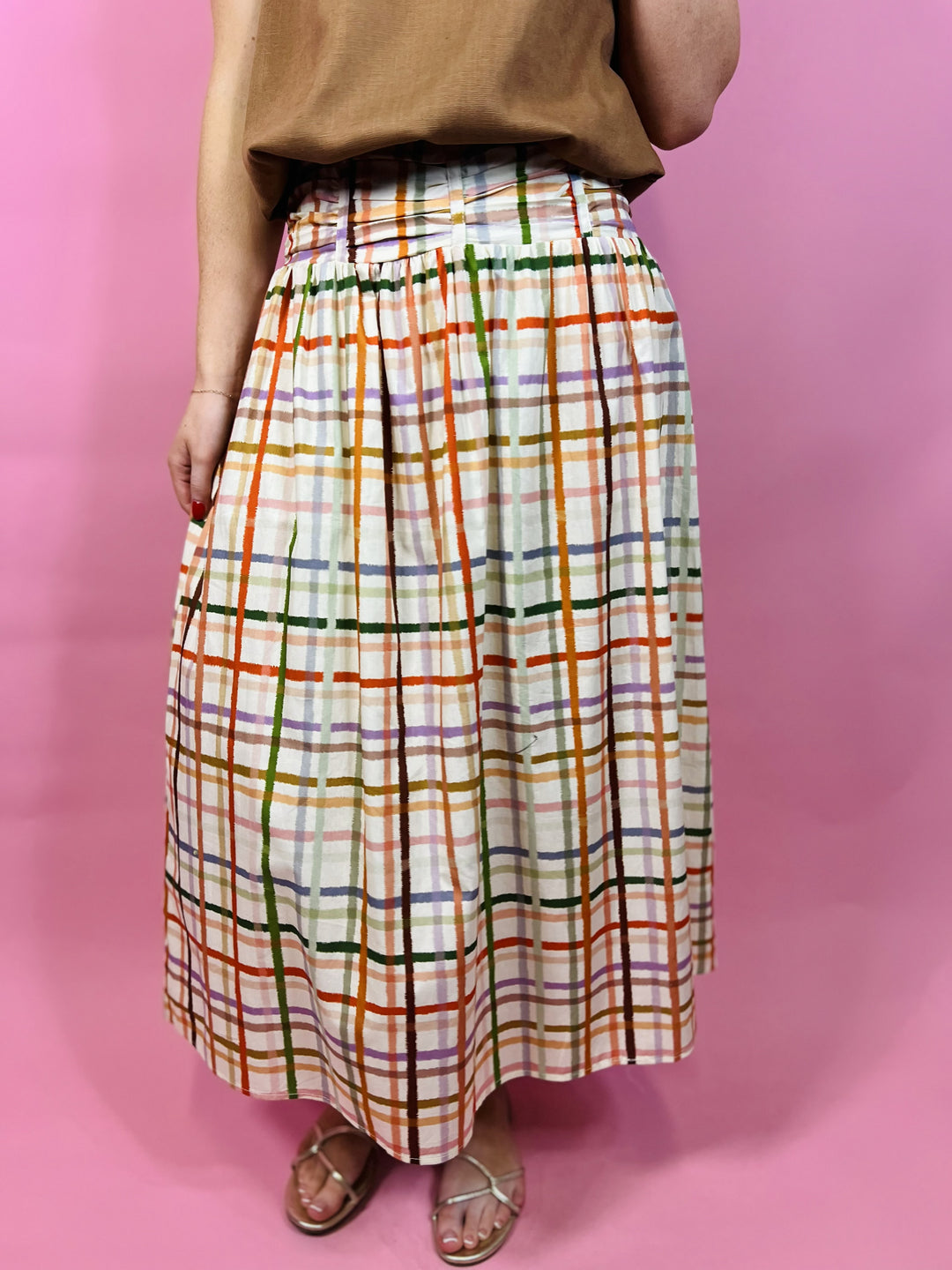 Falling for Plaid Maxi Skirt