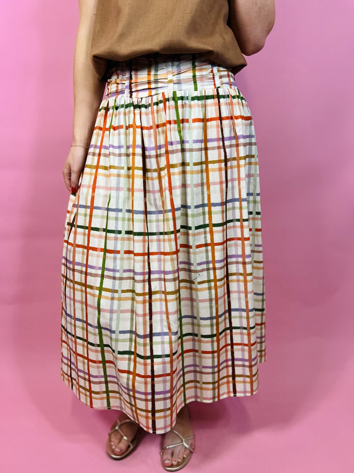 Falling for Plaid Maxi Skirt