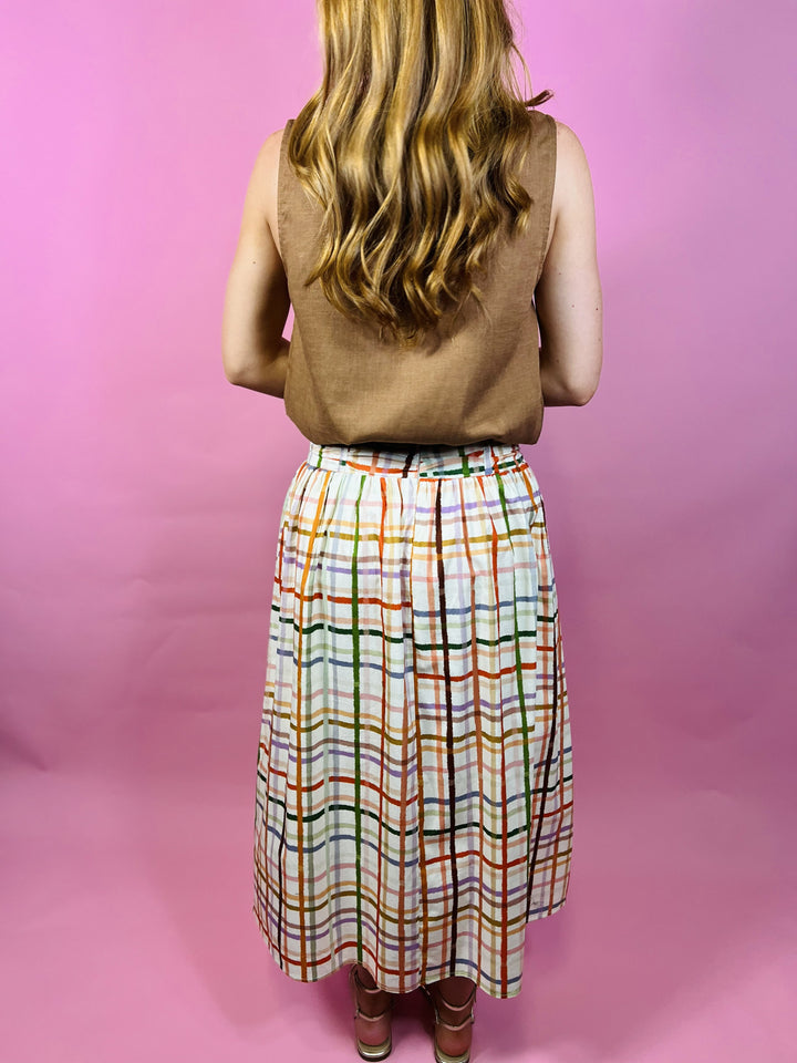 Falling for Plaid Maxi Skirt