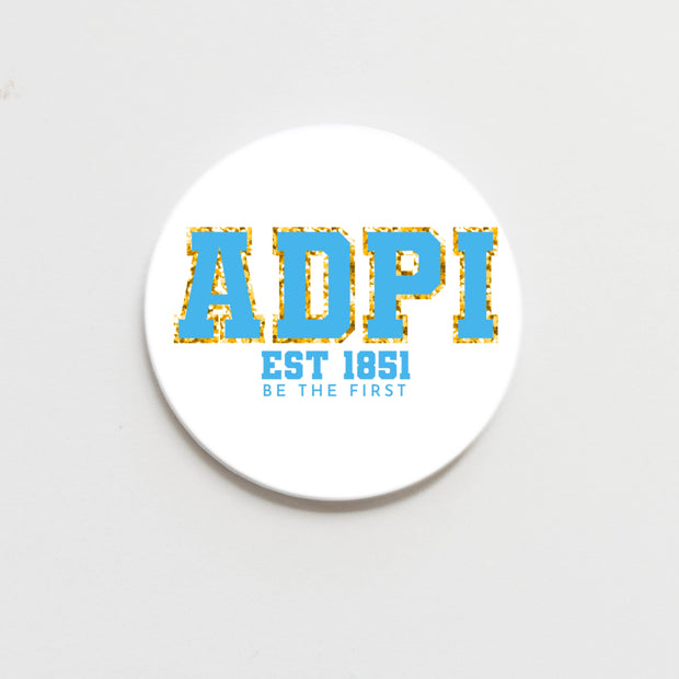 Alpha Delta Pi Greek Varsity Button - 2.25 inch