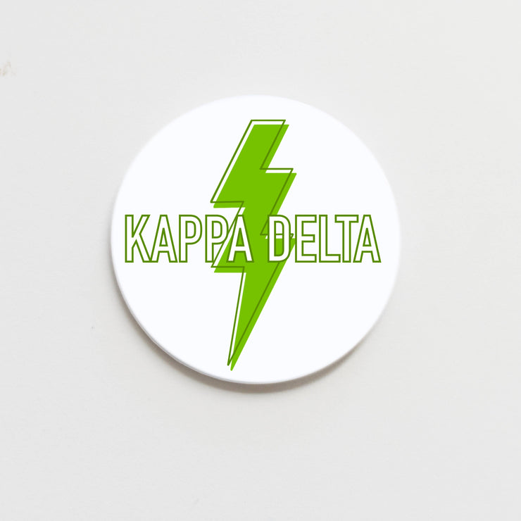 Kappa Delta Greek Lightning Button - 2.25 inch