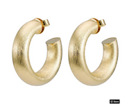 Sheila Fajl Small Chantal Hoop - brushed 18K GOLD
