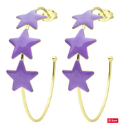 Silvina Gameday Star Hoop • Purple