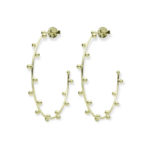 Small Thin Merry Go Round Hoops | 18K Gold Plated