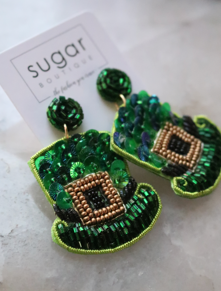 Hats Off to St. Patty's Day Earring