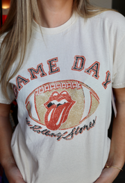 Rolling Stones Game Day Off White Thrifted Tee