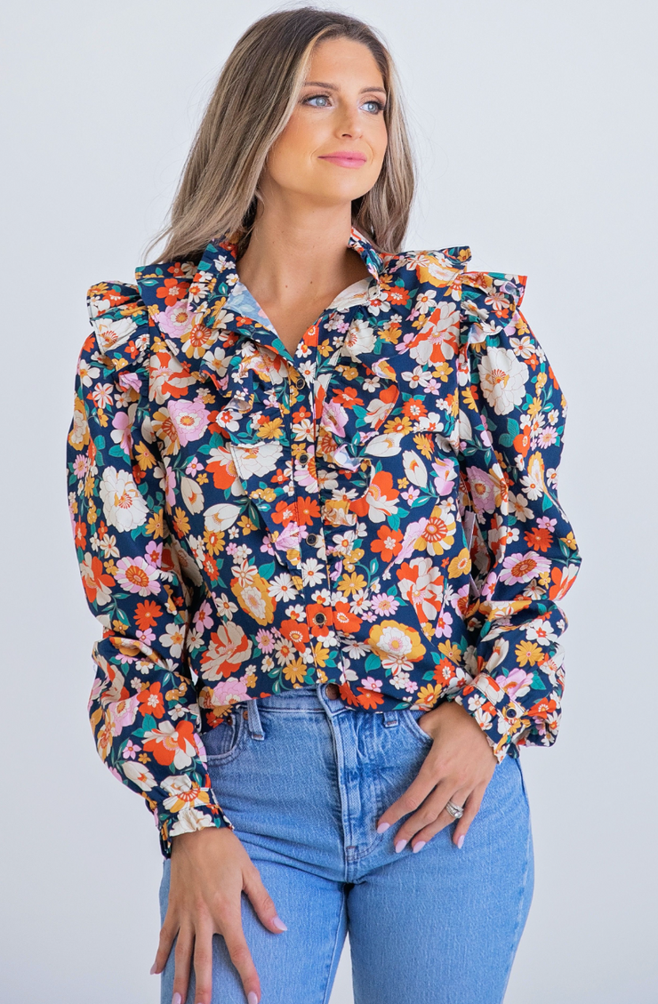 Cashiers Floral Blouse